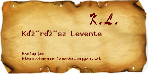 Kárász Levente névjegykártya